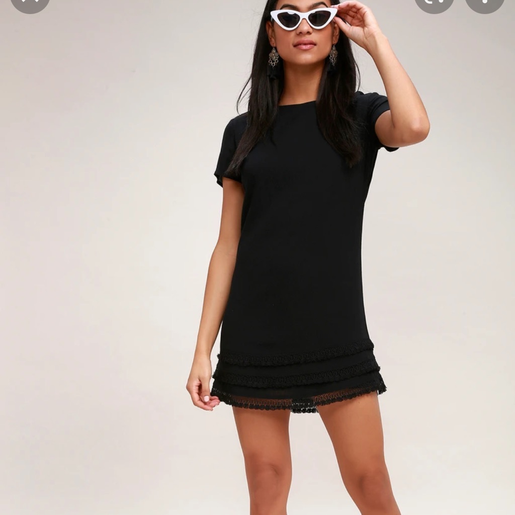 Lulus Buenos Aires Black Shift Dress